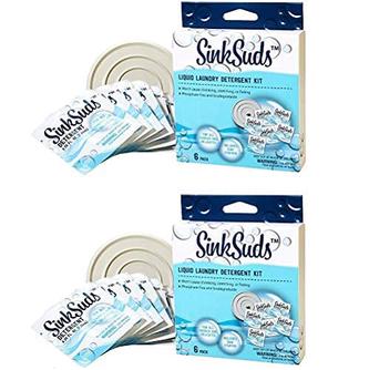 Skywin Travel Laundry Detergent 10 ml - 8 Pack Effective Travel Detergent Packets for Sink Washing - Lightweight Travel Laundry Soap, International