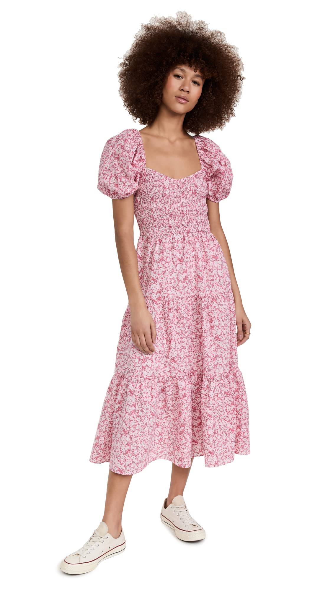 Moon river floral outlet midi dress