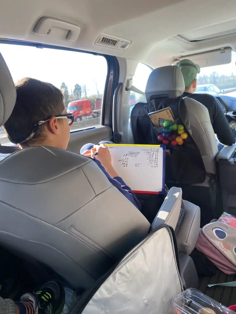 Math equations on a long car ride